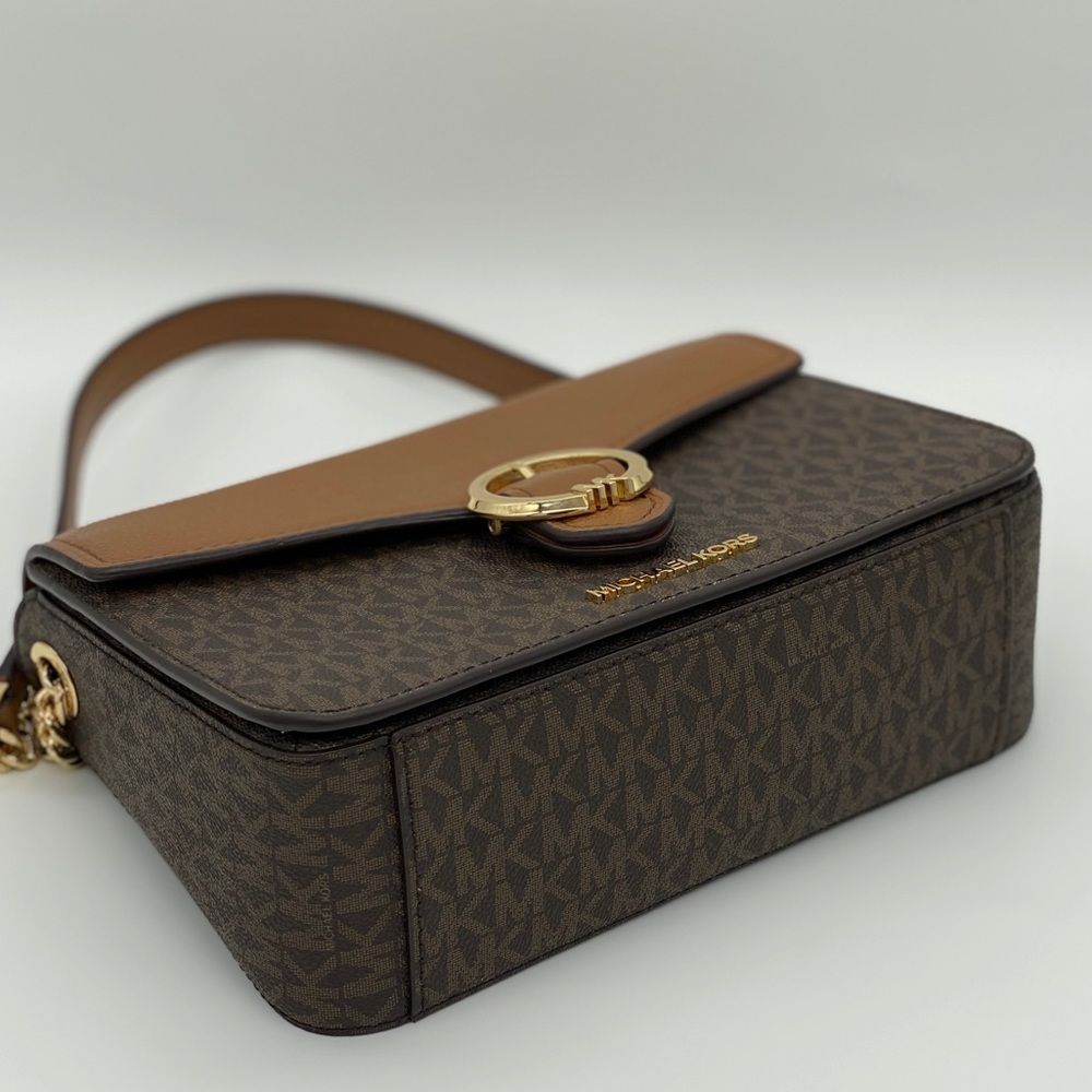 MICHAEL KORS WANDA MEDIUM SHOULDER CROSSBODY BROWN - Picture 14 of 16